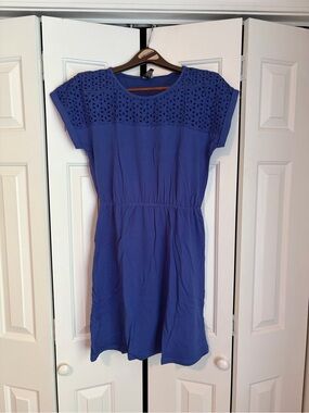 Women’s Eyelet Midi Dress - Royal Blue